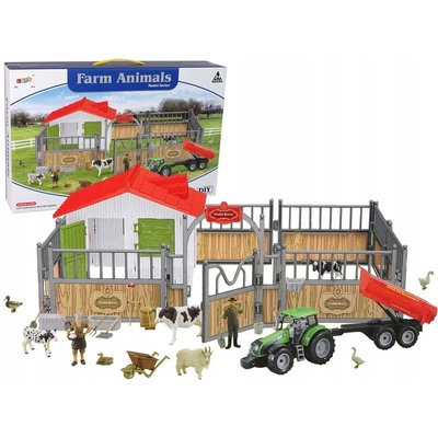 Leantoys Sada pro sestavení DIY Farma Vysoký plot Zvířata