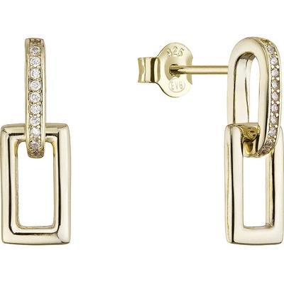 Evolution Group Pozlacené náušnice dvojité oválky 11783.1