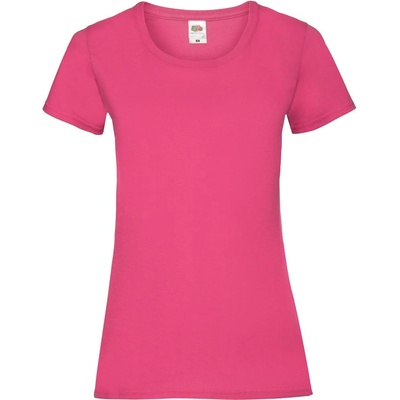 Fruit of the Loom Дамска тениска с къс ръкав fruit of the loom lady-fit valueweight - цвят фуксия xs (16137231000)