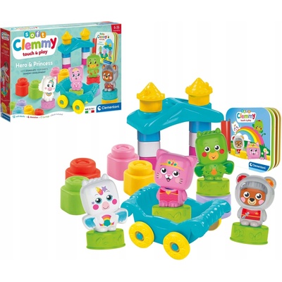 CLEMENTONI Soft Clemmy Hracia sada s knižkou Milé zvieratká