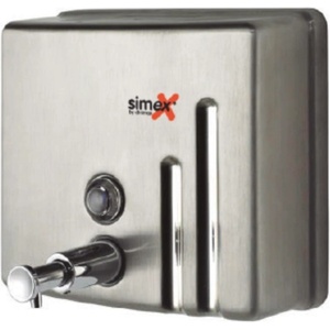 Simex Иноксов дозатор за течен сапун Simex - Inox Range, квадратен (4023)
