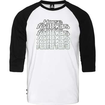 Horsefeathers Тениска Rollin Raglan - бяла/черна Horsefeathers | Byal | МЪЖЕ | L
