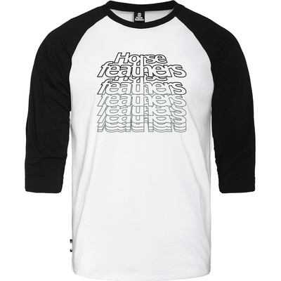 Horsefeathers Тениска Rollin Raglan - бяла/черна Horsefeathers | Byal | МЪЖЕ | L
