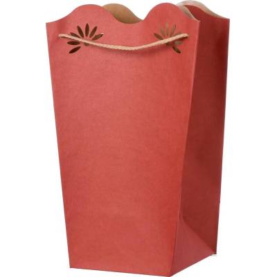 TAŠKA KRAFT na kvety 24x35+15x15cm 12-rosso /červená