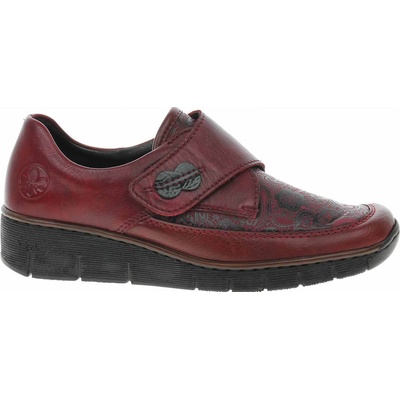 Rieker polobotky 537C0-35 červená