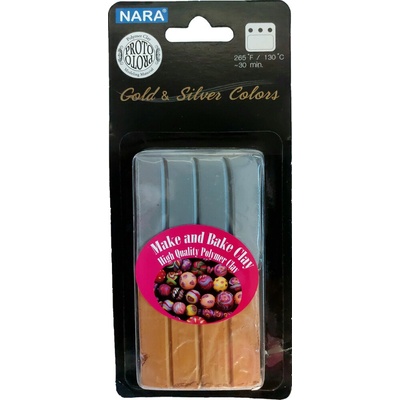 MOVEO Polymérová hmota-zlatá strieborná 100 g