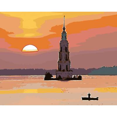 ZUTY Malování podle čísel OZDOBNÝ MAJÁK A RYBÁŘ Rozměr 80 x 100 cm Rámování vypnuté plátno na rám