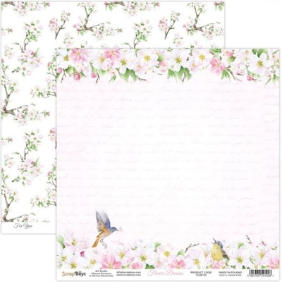 Obojstranný papier na scrapbooking "Flower dreams" 30,5x30,5 cm, 1 ks