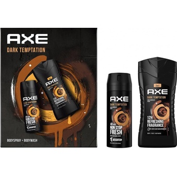Axe Dark Temptation deodorant sprej 150 ml + 3v1 sprchový gel 250 ml dárková sada