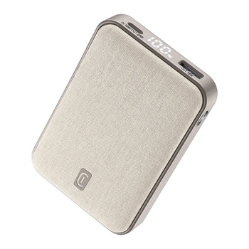 Cellularline Външна батерия Cellularline Glam Power Bank 10000 mAh, Power Delivery, Цвят Бежов (PBGLAM10000PDW)
