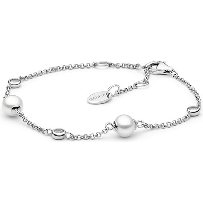 Gaura Pearls stříbrný s perlou a zirkonem Leah SK21245B bílá