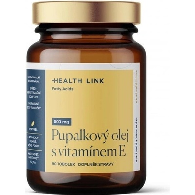 Health link Olej pupalkový 500 mg s vitamine E 90 tobolek