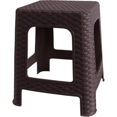 Mega Plast, Taburet I polyratan, 36 x 33 x 33 cm, wenge