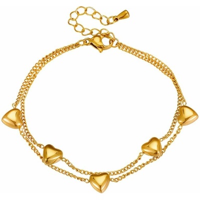 Glanzio náramok Golden Hearts 90688