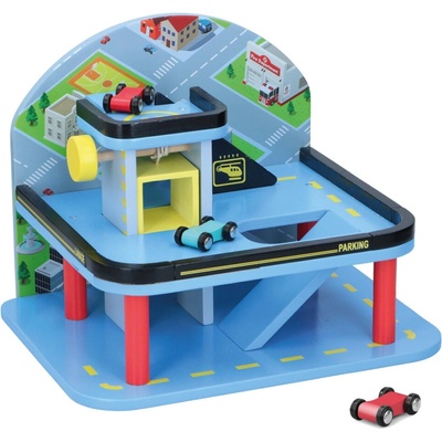 Marionette Дървена играчка Marionette - Гараж, с 2 колички (NEW024004)