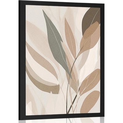 Plakát abstraktní botanické tvary No2 - 40x60 silver
