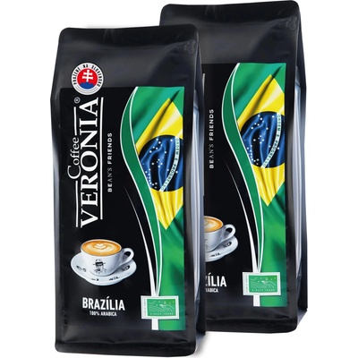 Coffee Veronia Brazília zrnková 2 x 1 kg