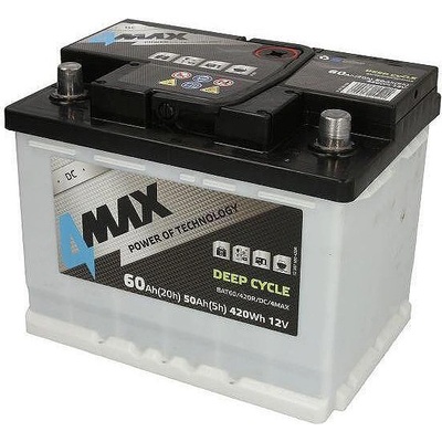 4MAX Deep Cycle 12V 60Ah right+