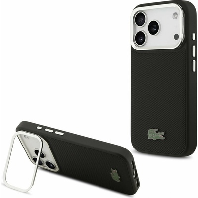Lacoste Iconic Petit Pique Camera Stand MagSafe Заден калъф за iPhone 17 Pro Black Lacoste | Cheren | МЪЖЕ | UNI