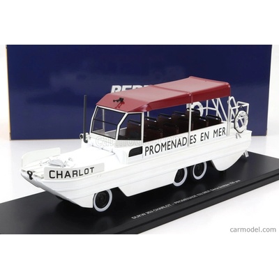 Perfex GMC Dukw Cckw 353 Charlot Truck Boat Promenades En Mer Anfibio Gommato 3-assi 1965 Bílá Červená 1:43