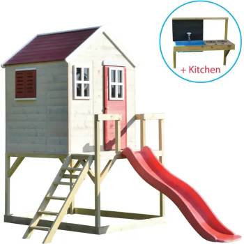 Image 1 of Wendi Toys My Lodge с платформа, пързалка + кухня
