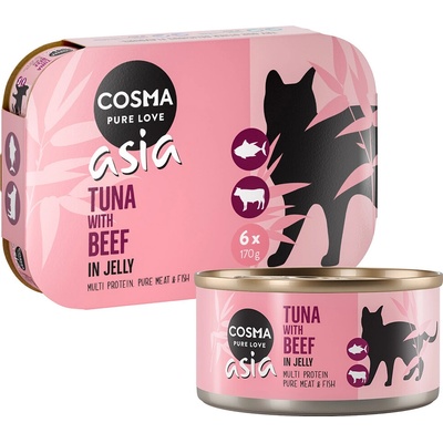 Cosma Asia v želé tuniak s hovädzím 6 x 170 g