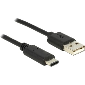 Delock USB-C към USB-A 2.0 M/M кабел за данни 0.5m черен 83326 (83326)