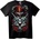 NOONEBRAND Тениска Skull с Топ Шапка и Рози - XS, Black