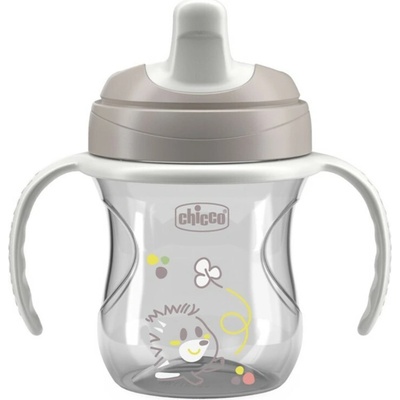 Chicco Training Cup tréningový hrnček s držadlami Grey 200 ml