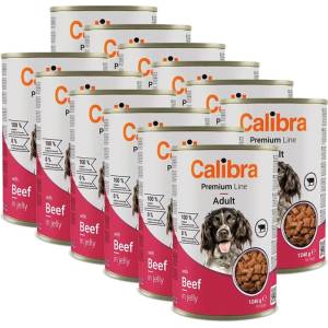 Calibra Dog Premium Adult с говеждо месо 12 x 1240 г
