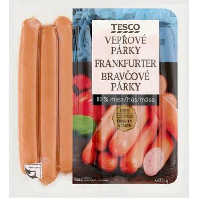 Tesco Bravčové párky 680 g