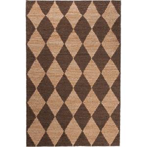 Flair Rugs Кафяв/естествен ръчно изработен килим със смес от юта 120x170 cm Effie Diamond - Flair Rugs (503119380189)