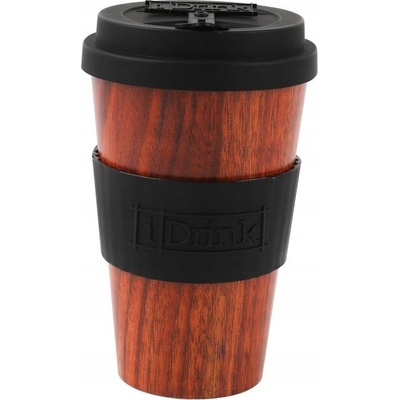 I Drink termohrnek RPED plast 435 ml dřevo
