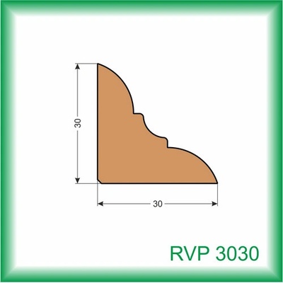 Kodrefa Drevená rohová lišta RVP 3030 2m