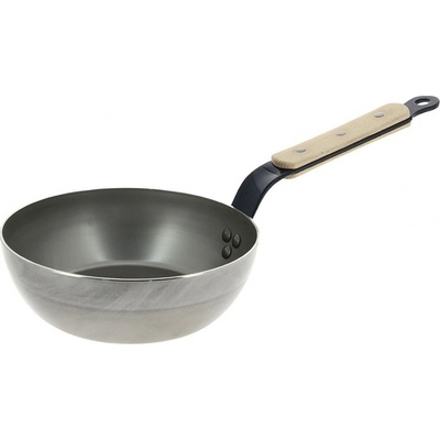 de Buyer Ocelová pánev Mineral B BOIS hluboká dřevěná rukojeť ocel 24 cm