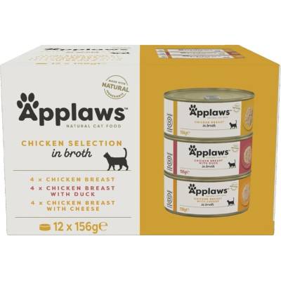Applaws Chicken Selection Консерва за котки, пилешки избор в бульон 12 x 156 г
