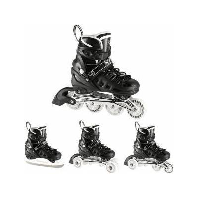 Rollers Nils Extreme NH10905 4in1 BLACK LED SIZE M (35-38) LYVOROLLER WITH A DIAMETER. HOCKEY PLOZA NILS EXTREME
