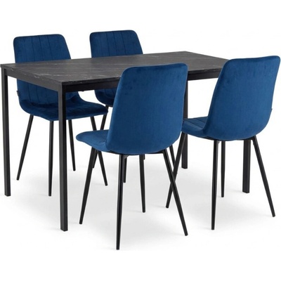 Textilomanie stůl Ramod + židle Lava 1 + 4 – Sleviste.cz