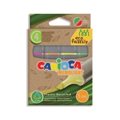 CARIOCA - Еко текст маркери - 4 цвята (43098)