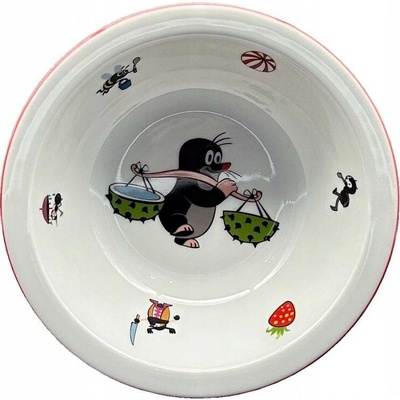 Thun 1794 Dětská porcelánová miska Krtek s kaštany 165 mm