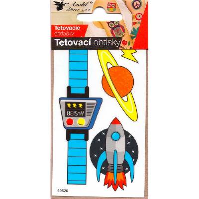 Anděl Přerov s.ro. Tetovací obtisky 10,5 x 6 cmvesmírné