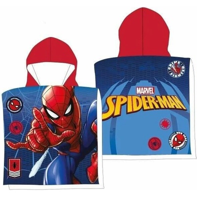 Faro pončo spiderman blue micro Polyester mikrovlákno 50 x 100 cm