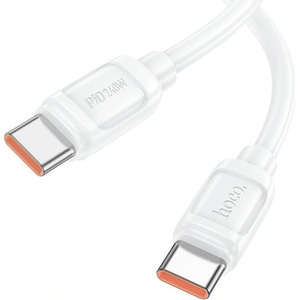hoco. USB 2.0 C-C кабел 1m X115 Surpass 240W бял (HC652025) (HC652025)