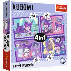 Trefl Пъзел 4в1 Ден с Куроми / Hello Kitty (34676)