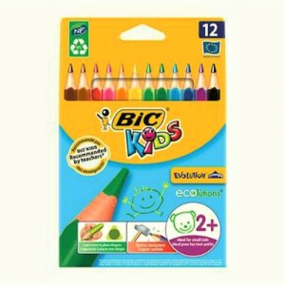 Цветни моливи Бик 12цв. Kids Джъмбо Еволюшън
