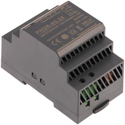 LED zdroj 24V 60W PHDR-24-60 DIN lišta