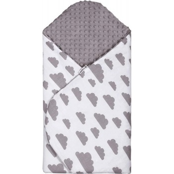 T Tomi zavinovačka Minky bílá šedé mráčky