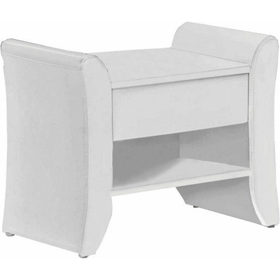 Нощно шкафче Bolton бяла еко кожа