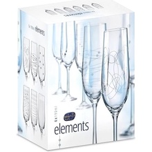 Crystalex-Bohemia Crystal Crystalex Sklenice na šumivé víno VIOLA ELEMENTS 6 ks 190 ml