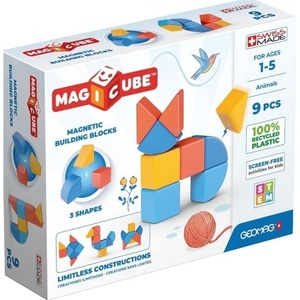 Geomag Магнитен конструктор, Geomag, Magicube, Животни, 9 части